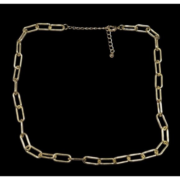 Jewelry - Classic Elegant Paperclip Chain Gold Tone Necklace